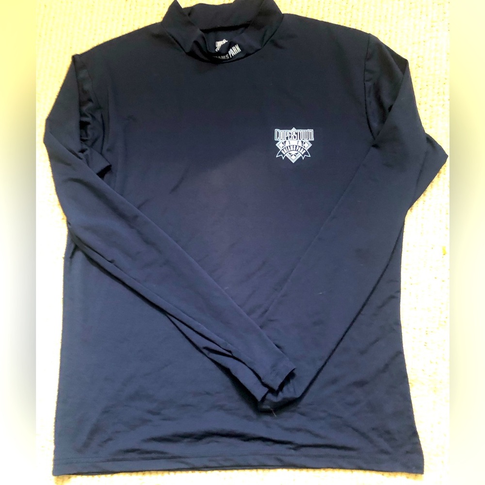Men’s small Cooperstown, LS navy blue athletic shirt